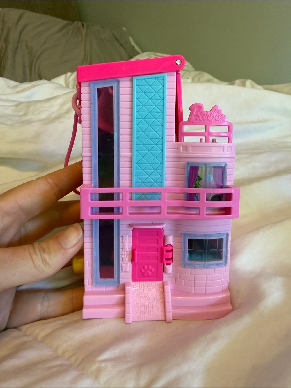 Polly Pocket x Barbie playhouse Pink and Teal Mini Dollhouse Playset